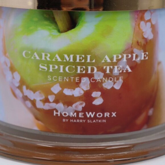 Homeworx by Harry Slatkin CARAMEL APPLE SPICED TEA Candle 18oz 4 Wick Candle - Picture 2 of 3